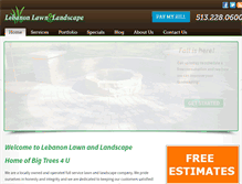 Tablet Screenshot of lebanonlawnandlandscape.com